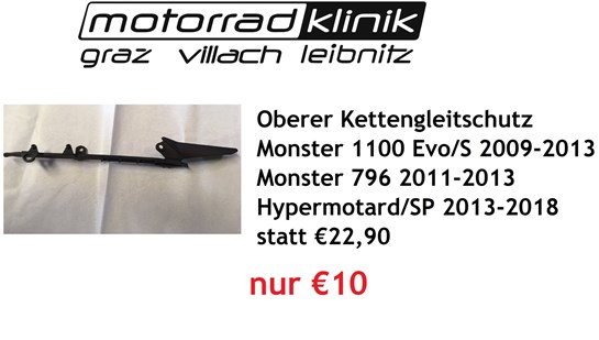 Ducati Oberer Kettengleitschutz Monster 1100 Evo/S 2009-2013 Monster 796 2011-2013 Hypermotard/SP 2013-2018 statt €22,90 nur €10