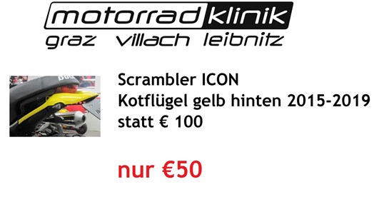 Ducati Scrambler ICON Kotflügel gelb hinten 2015-2019 statt € 100 nur €50