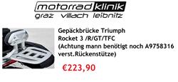 Gepäckbrücke Rocket 3 /R/GT/TFC €223,90