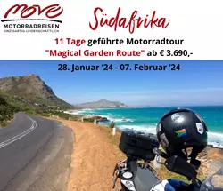 Geführte Motorradtour Südafrika - 11 Tage "Magical Garden Route" Geführte Motorradtour Südafrika - 11 Tage "Magical Garden Route"