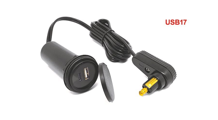USB-Twin-Tankrucksackkabel (USB-A & USB-C) für BMW K1300GT um 33