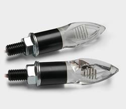 Blinkerset LED "Candle" schwarz/transp.