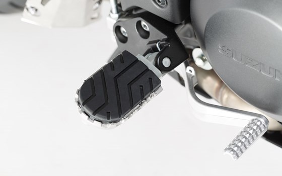 ION Fußrasten-Kit. Silbern. Aprilia-, BMW-, Suzuki- Modelle. - Bild 1