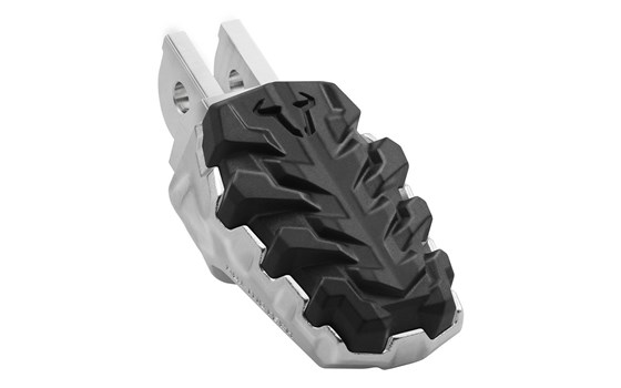 EVO Fußrasten-Kit. Silbern/Schwarz. Aprilia-, BMW-, Suzuki- Modelle. - Bild 1 EVO Fußrasten-Kit. Silbern/Schwarz. Aprilia-, BMW-, Suzuki- Modelle. - Bild 1