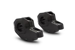 Lenkerverlegung für Ø 22 mm Lenker. H=30 mm. Verlegung um 21 mm. Schwarz.