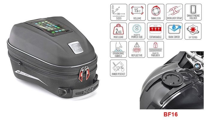 Tankrucksack ST612 für BMW F800R Tankrucksack ST612 für BMW F800R