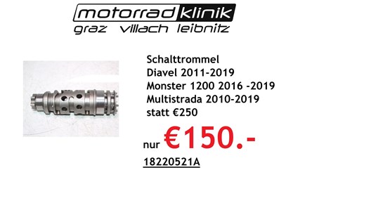 Ducati Schalttrommel Diavel 2011-2019 Monster 1200 2016 -2019 Multistrada 2010-2019 statt €250 nur €150.- 