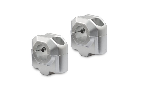 Lenkererhöhung für Ø 22 mm Lenker. H=25 mm. Silbern. - Bild 1