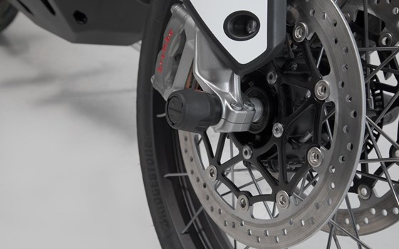 Sturzpad-Kit für Vorderachse. Schwarz. Triumph, Honda, Yamaha Modelle. - Bild 4