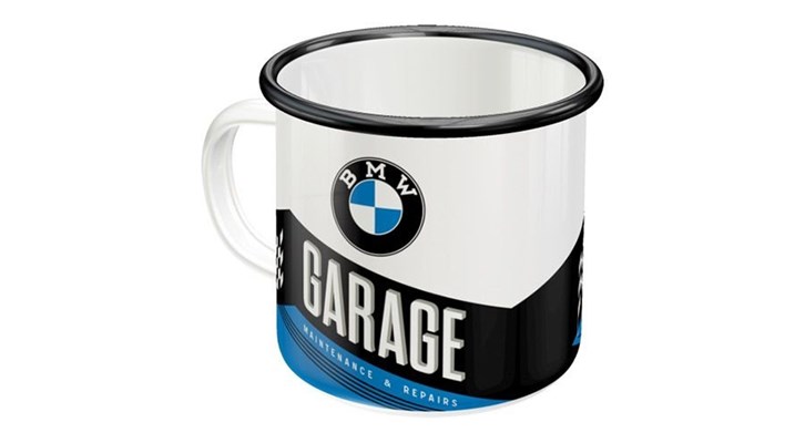 Emaille-Becher BMW - Garage für BMW K1300S Emaille-Becher BMW - Garage für BMW K1300S