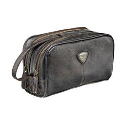 LEATHER WASH BAG