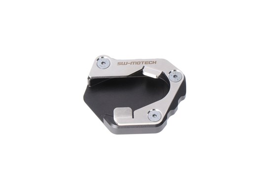 Seitenständerfuß-Verbreiterung. Schwarz/Silbern. Triumph Tiger 900/GT/Pro (19-). - Bild 1