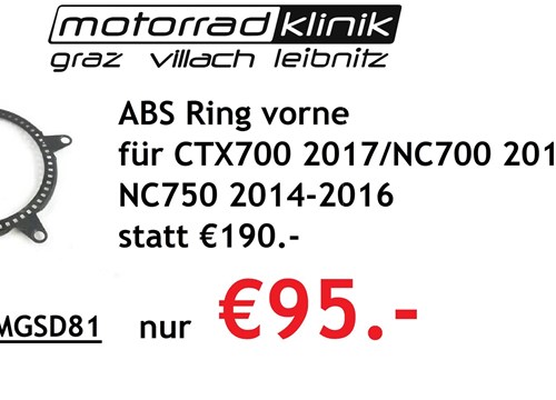 ABS Ring vorne für CTX700 2017/NC700 2012-2014 /NC750 2014-2016 statt €190.- nur €95.- 