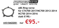 ABS Ring vorne für CTX700 2017/NC700 2012-2014 /NC750 2014-2016 statt €190.- nur €95.-  ABS Ring vorne für CTX700 2017/NC700 2012-2014 /NC750 2014-2016 statt €190.- nur €95.-