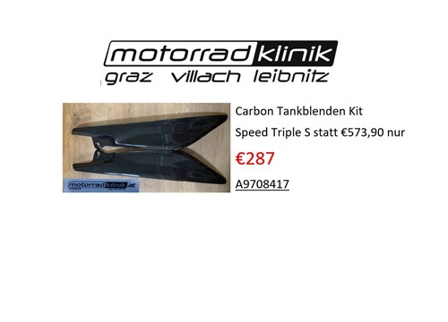 Carbon Tankblenden Kit Speed Triple S ab FIN867685 statt €573,90,- nur €287,00,-