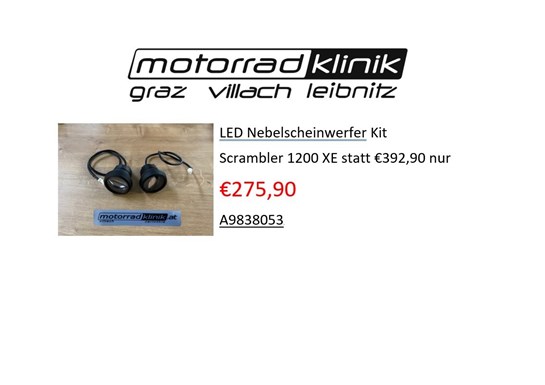 Triumph LED Nebelscheinwerfer Kit Scrambler 1200 XE statt €392,90,- nur €275,90,-