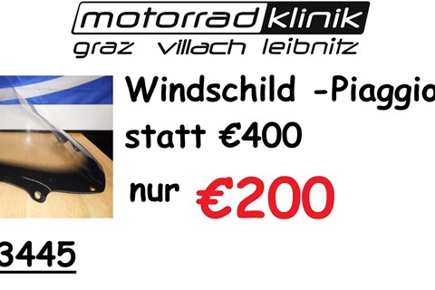 Marke: Piaggio Artikelname: Windschild Piaggio X10 statt €400 nur €200