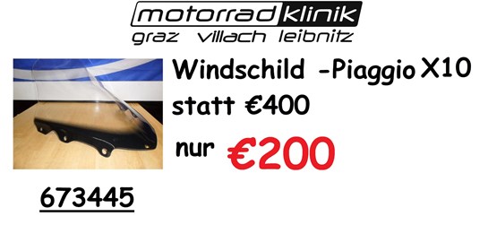 Piaggio Windschild Piaggio X10 statt €400 nur €200