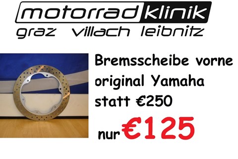 Marke: Yamaha Artikelname: Bremsscheibe vorne links original Yamaha  statt €250 nur €125 genaueres siehe Beschreibung 