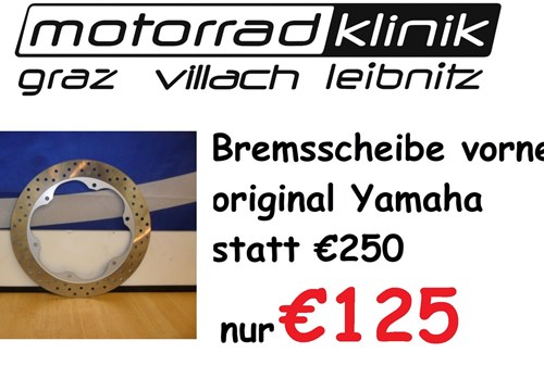 Bremsscheibe vorne links original Yamaha  statt €250 nur €125 genaueres siehe Beschreibung 