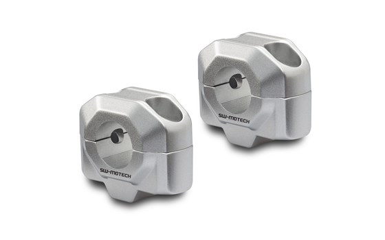 Lenkererhöhung für Ø 22 mm Lenker. H=20 mm. Silbern. - Bild 1