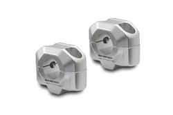 Lenkererhöhung für Ø 22 mm Lenker. H=20 mm. Silbern.