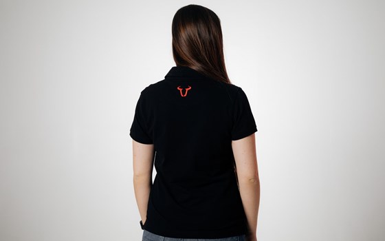 Team Polo-Shirt. Core Line. Schwarz. Damen. Größe M. - Bild 2