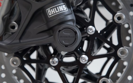 Sturzpad-Kit für Vorderachse. Schwarz. Triumph-, Yamaha-, Royal Enfield-Modelle. - Bild 3