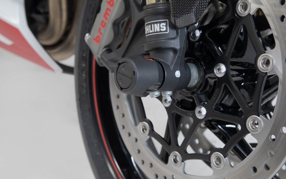 Sturzpad-Kit für Vorderachse. Schwarz. Triumph-, Yamaha-, Royal Enfield-Modelle. - Bild 5