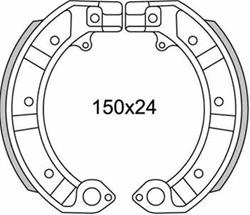 Bremsbacken 50S hinten alt