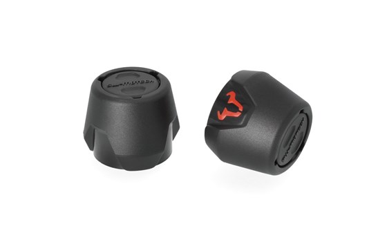 Sturzpad-Kit für Vorderachse. Schwarz. Suz GSX-S750 (16-), V-Strom 800DE (22-). - Bild 1 Sturzpad-Kit für Vorderachse. Schwarz. Suz GSX-S750 (16-), V-Strom 800DE (22-). - Bild 1