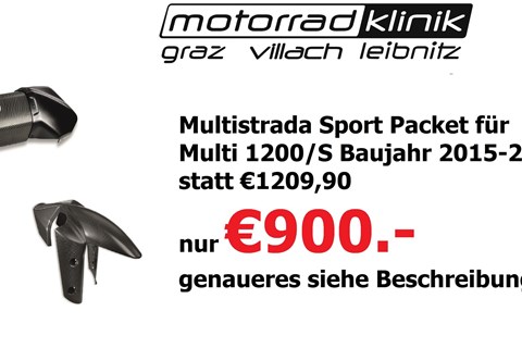 Marke: Ducati Artikelname: Multistrada Sport Packet für Multi 1200/S Baujahr 2015-2017 statt €1209,90 nur €900.- genaueres siehe Beschreibung