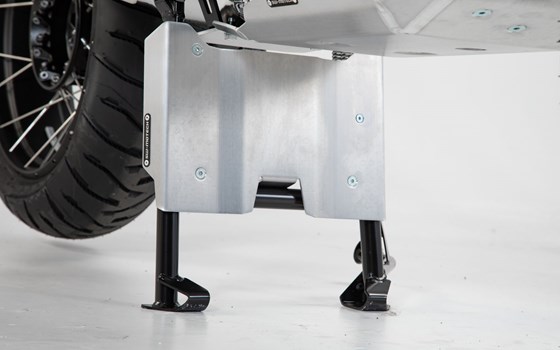 Motorschutz-Verlängerung am Hauptständer. Silbern. BMW R1200GS (12-18), R1250GS (18-). - Bild 2