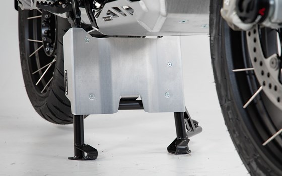 Motorschutz-Verlängerung am Hauptständer. Silbern. BMW R1200GS (12-18), R1250GS (18-). - Bild 3