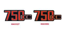 Aufkleber 750cc für BMW R 100 Modelle