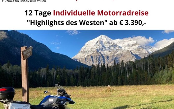 Individuelle Motorradreise Kanada - Wunschtermin - Bild 1
