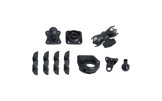 Universal Navi-Kit mit T-Lock. Inkl. 2"" Klemmarm. Für Lenker/ Spiegelgewinde. - Bild 1