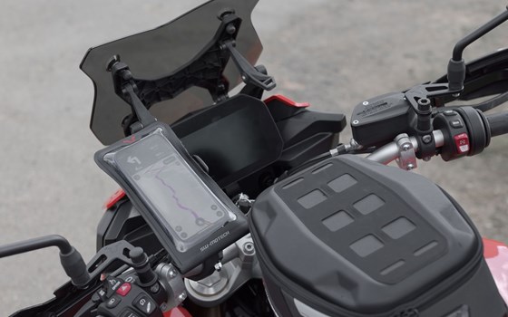 Universal Navi-Kit mit Smartphone Drybag. Inkl. 2"" Klemmarm. Für Lenker/ Spiegelgewinde. - Bild 5