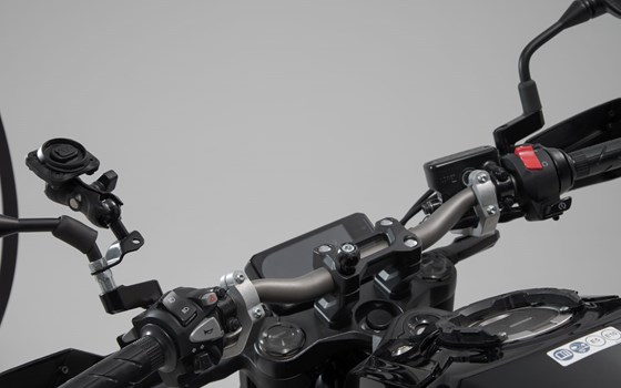 Universal Navi-Kit mit Phone Case. Inkl. 2"" Klemmarm. Für Lenker/ Spiegelgewinde. - Bild 4