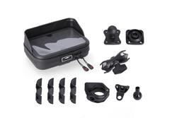 Universal Navi-Kit mit Navi Case. Inkl. 2"" Klemmarm. Für Lenker/ Spiegelgewinde.
