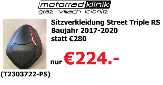 Triumph Sitzverkleidung Street Triple RS  Baujahr 2017-2020 statt €280 nur €224 
