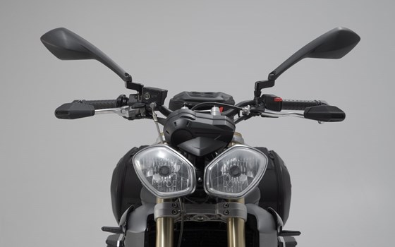 Hebelschützer mit Windabweiser. Schwarz. Triumph Street Triple 675. - Bild 2