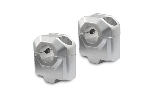 Lenkererhöhung für Ø 22 mm Lenker. H=30 mm. Silbern. - Bild 1