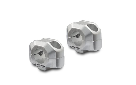 Lenkererhöhung für Ø 22 mm Lenker. H=15 mm. Silbern. - Bild 1 Lenkererhöhung für Ø 22 mm Lenker. H=15 mm. Silbern. - Bild 1