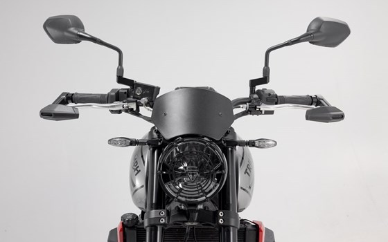 Hebelschützer mit Windabweiser. Schwarz. Triumph Trident 660 (21-). - Bild 2 Hebelschützer mit Windabweiser. Schwarz. Triumph Trident 660 (21-). - Bild 2