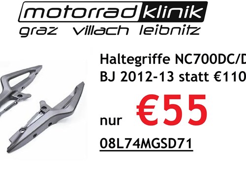 Haltegriffe NC700DC/DD  BJ 2012-13 statt €110 nur €55