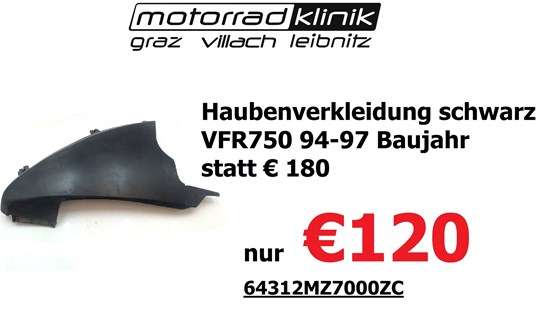 Honda Haubenverkleidung schwarz VFR750 94-97 Baujahr statt € 180 nur €120