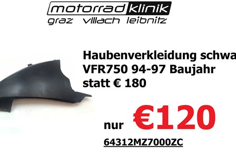 Honda Haubenverkleidung schwarz VFR750 94-97 Baujahr statt € 180 nur €120