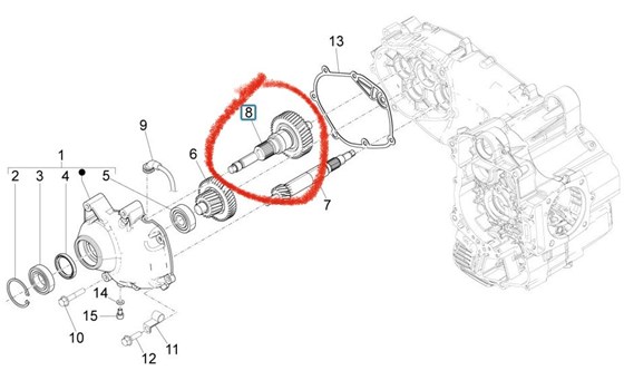 Radachse, Antriebswelle Piaggio Beverly - Bild 3