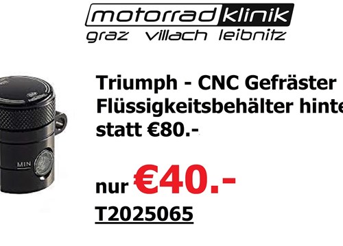  Triumph - CNC Gefräster Flüssigkeitsbehälter hinten statt €80 nur €36